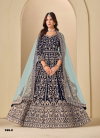 Navy Blue Color Aanaya Vol 239 By Dani Creation Velvet Designer Work Gown With Dupatta 239 C